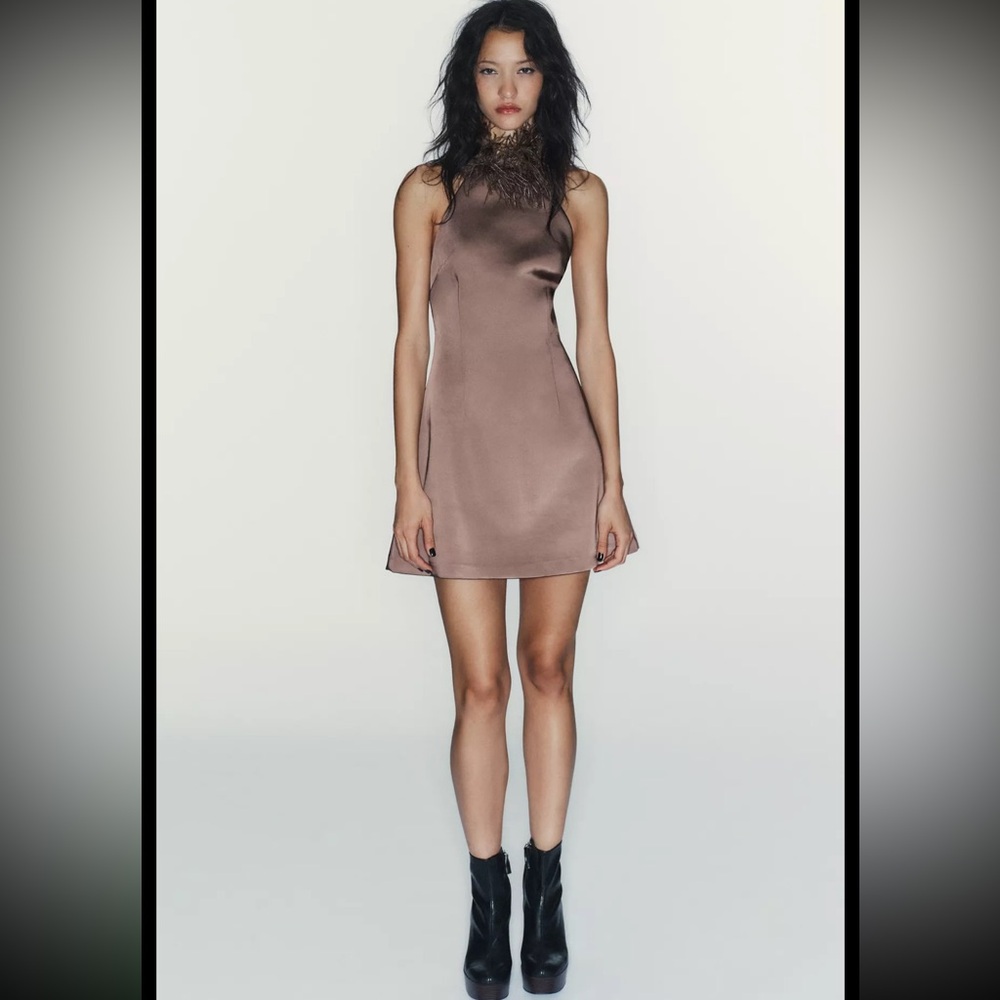FEATHER HALTER DRESS - Picture 16 of 16